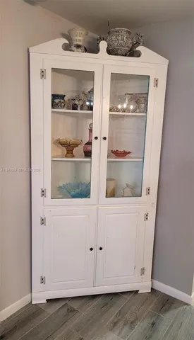 a view of white cabinets