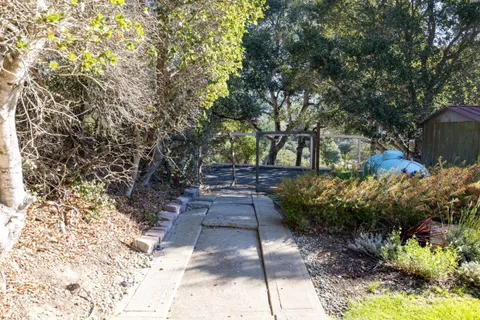 a view of a wooden house with a yard