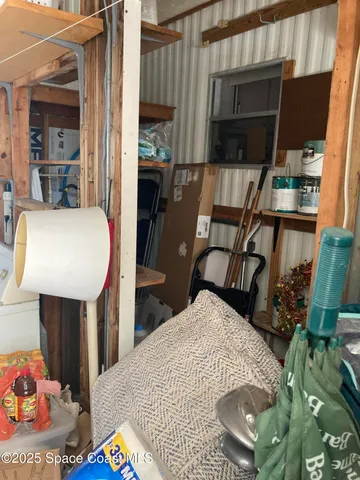 a room with storage and utility