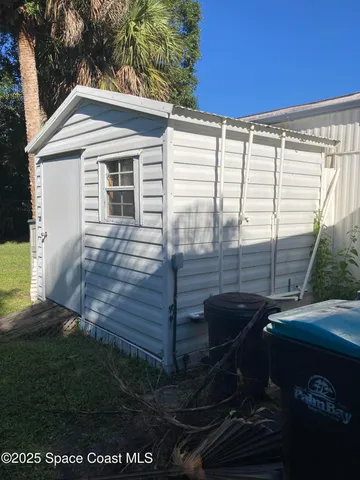 a view of a wooden door