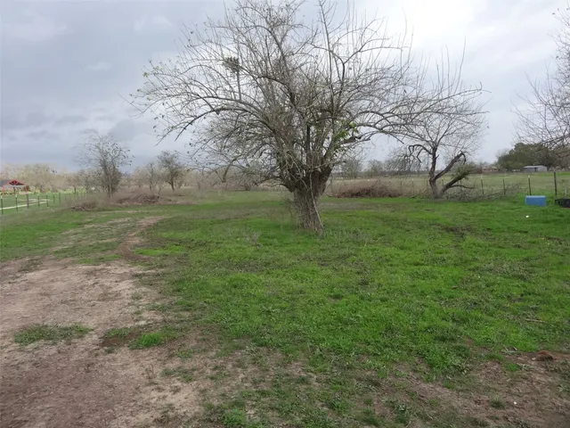 a view of outdoor space with trees all around