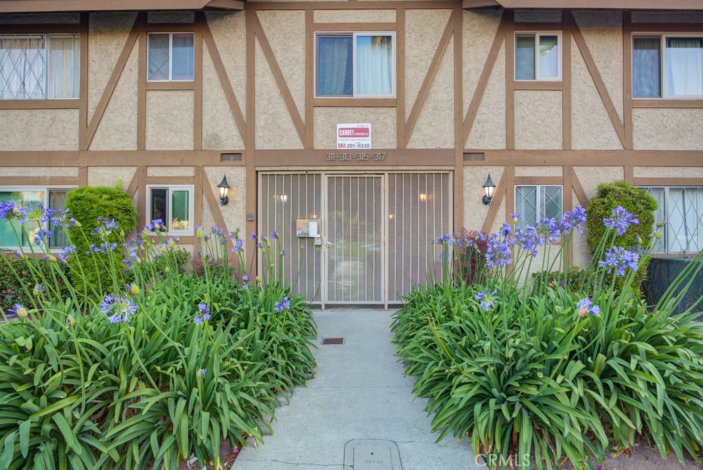 view of building with yard