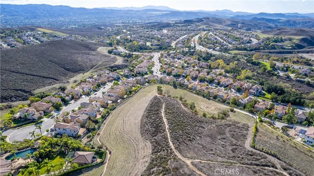 a view of a city with a mountain