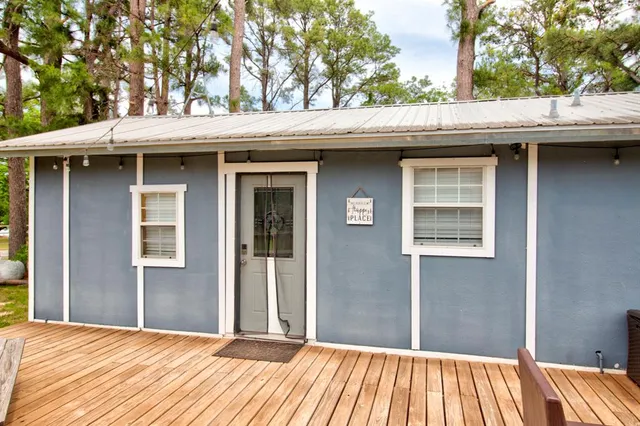a backyard of a house