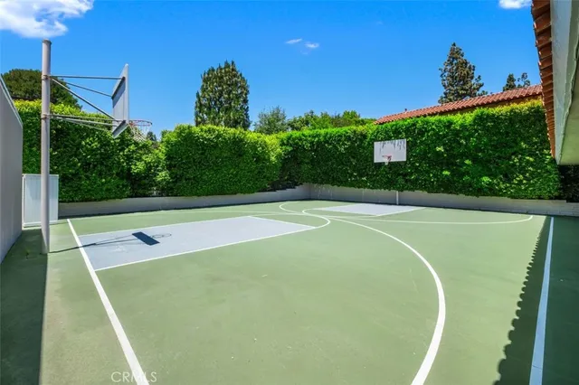 a view of a indoor basketball court