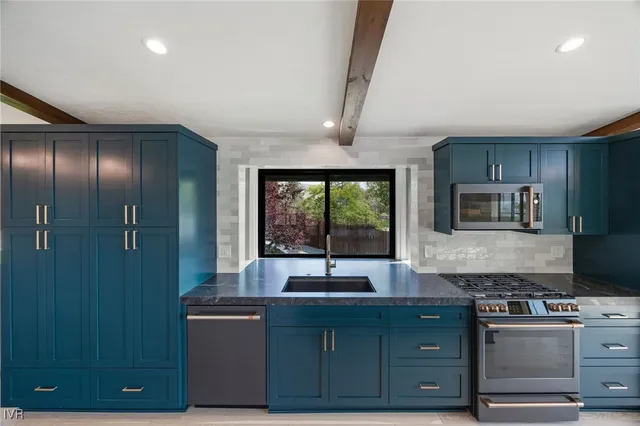 a living room with a fireplace and a floor