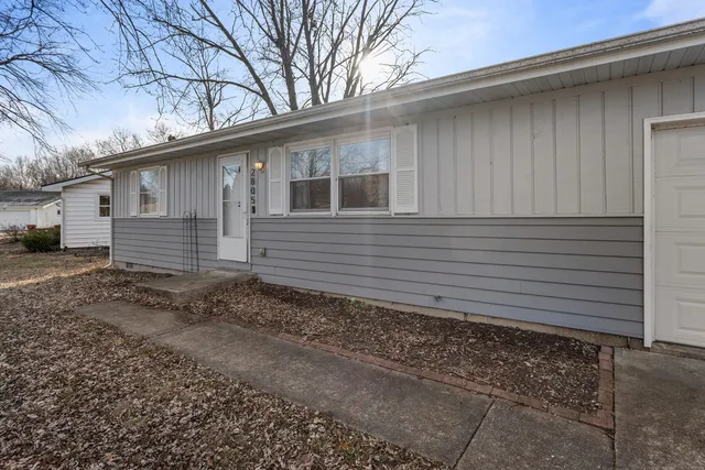 a backyard of a house