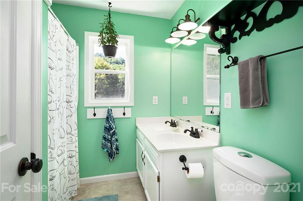 1747 Secluded Valley Road Marshall, NC 28753 - Photo 15 of 33 a bathroom with a sink mirror and toilet