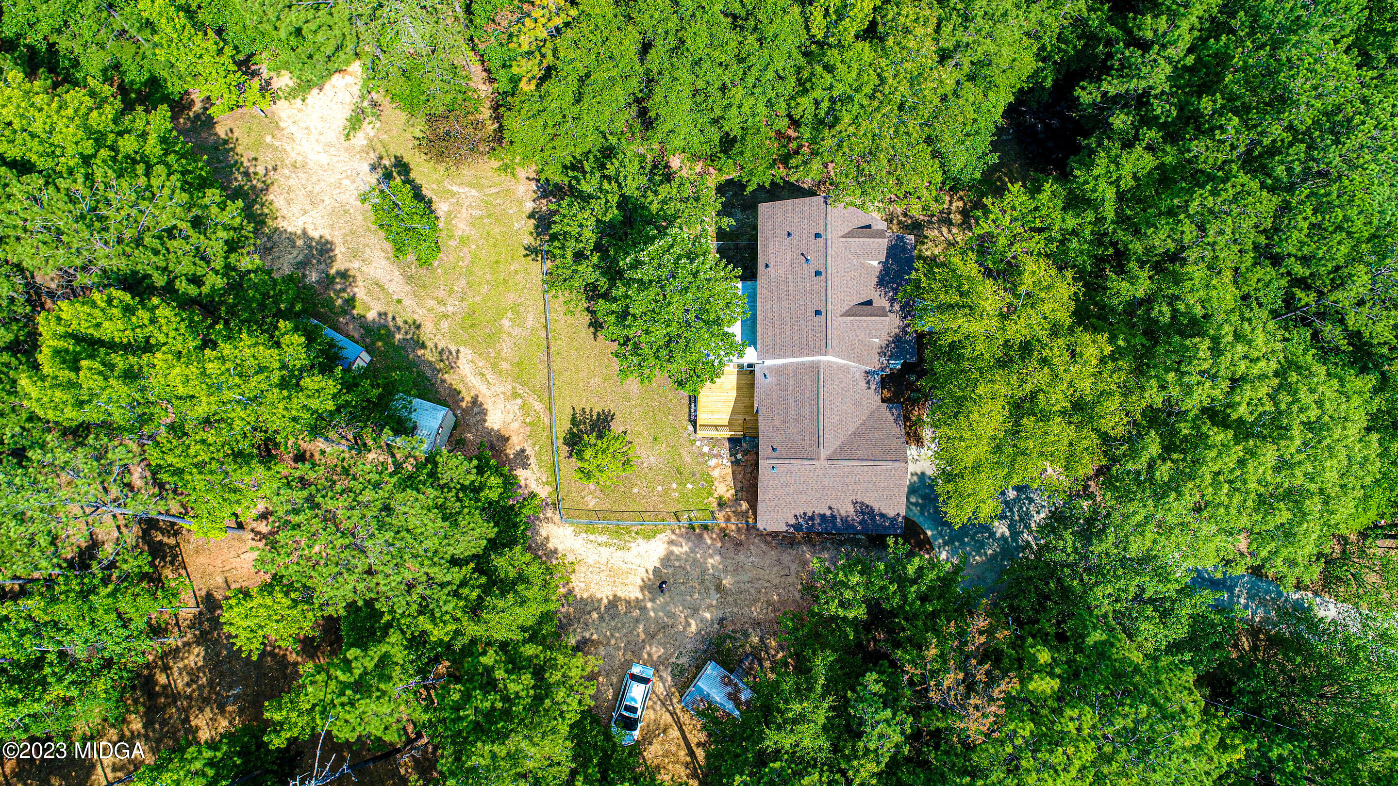 2818 Pea Ridge Road Juliette, GA 31046 - Photo 60 of 71 an aerial view of a house with a yard