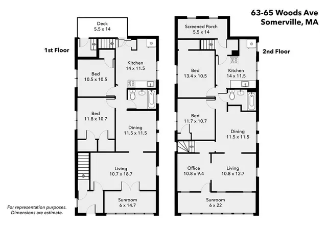 $2,700 | 65 Woods Avenue, Unit 1, Somerville, MA 02144