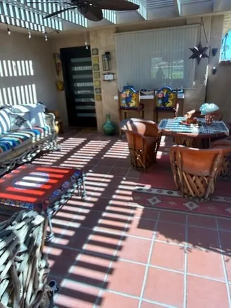 a room with furniture