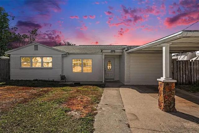 a front view of a house