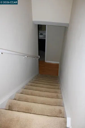 an empty room with closet