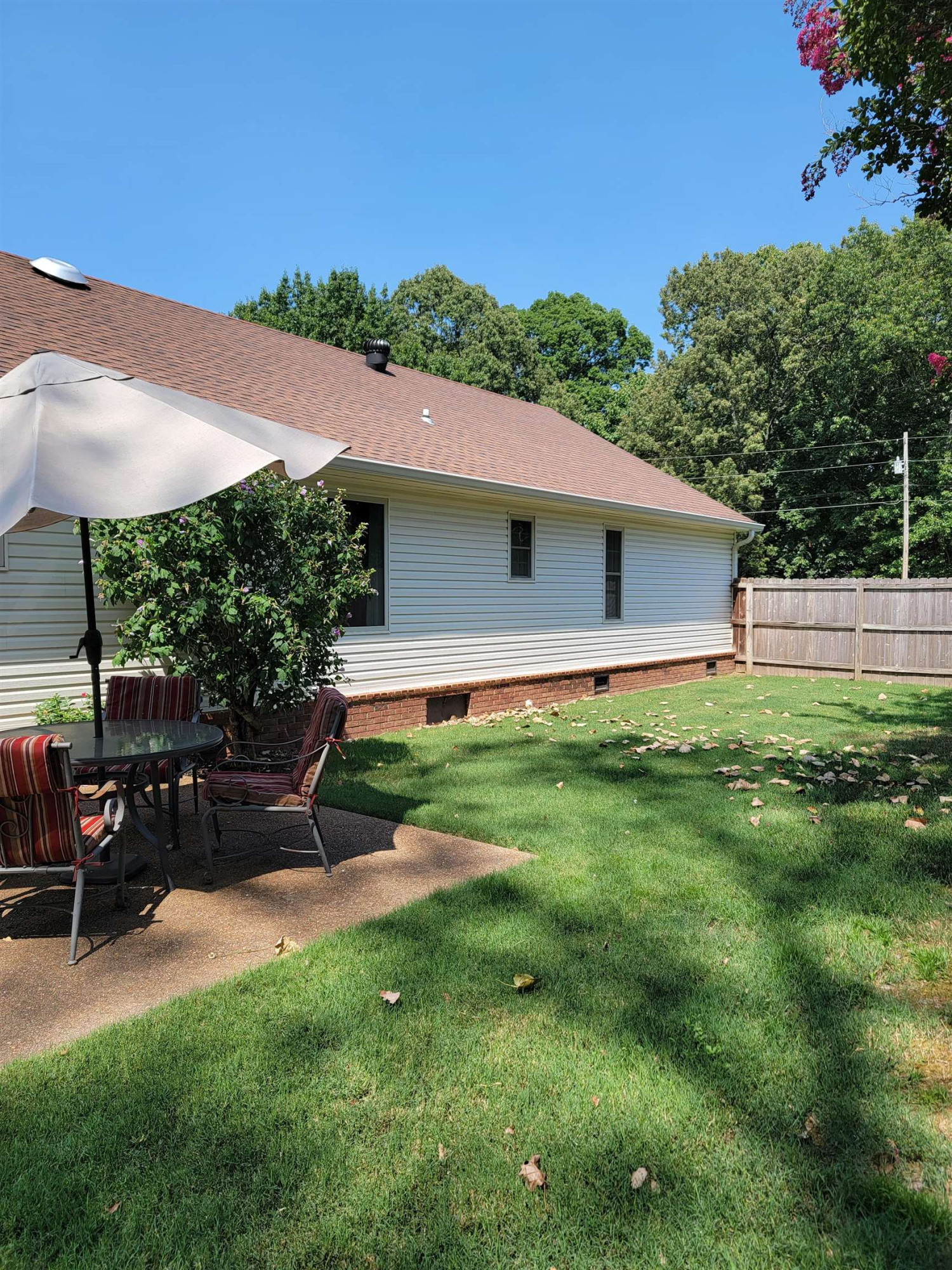 48 Windy Hill Road Jackson, TN 38305 - Photo 17 of 20 a backyard of a house with plants and large tree