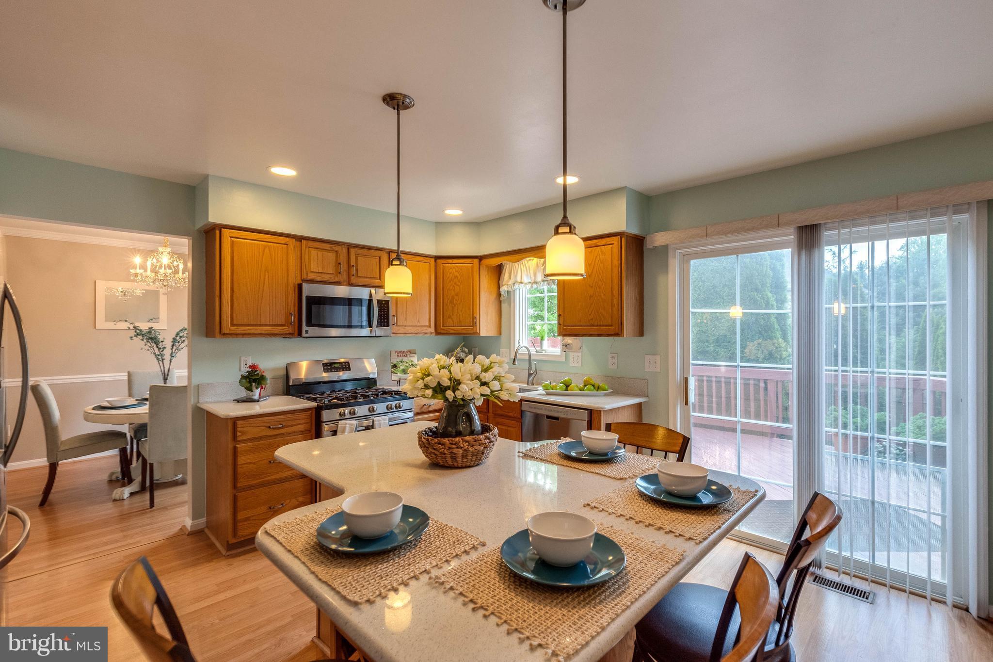 1746 Canal Run Drive Point of Rocks, MD 21777 - Photo 8 of 30 a kitchen with sink refrigerator dining table and chairs