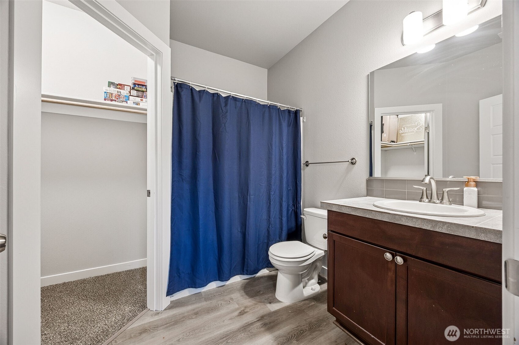 12016 264th Street East Graham, WA 98338 - Photo 17 of 40 a bathroom with a sink a toilet and shower