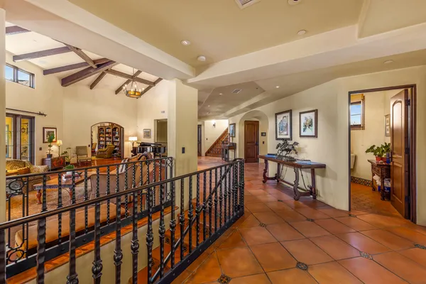 a view of living room and hall with furniture