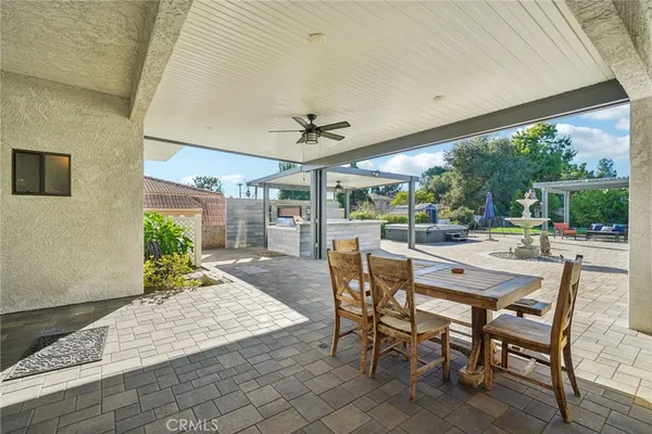 a outdoor space with furniture