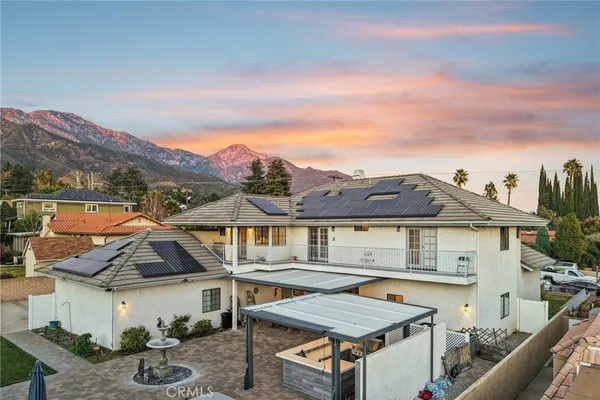 an aerial view of multiple house