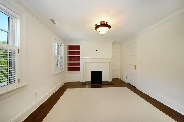 a view of a livingroom with a fireplace