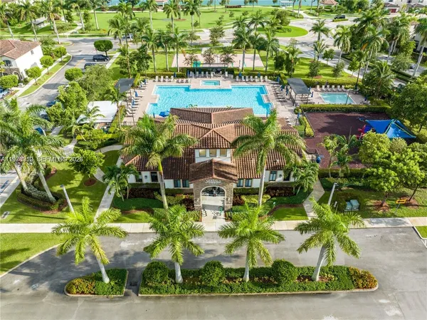 a aerial view of multi story residential apartment building