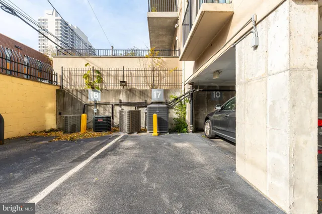 a view of a building with many windows