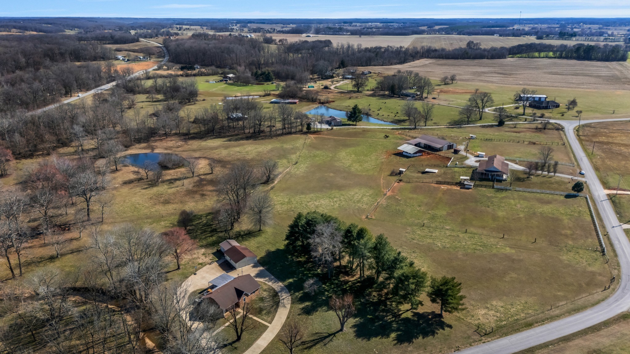 158 Big Springs Road Lawrenceburg, TN 38464 - Photo 18 of 54 an aerial view of a house with a lake view