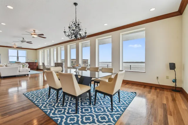 a kitchen with lots of counter top space