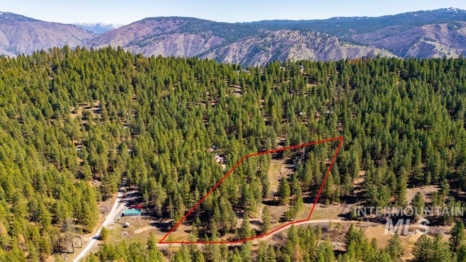 5 Sunset Trail Banks, ID 83602 - Photo 1 of 25 Aerial view of property's location featuring property boundaries highlighted and mountains