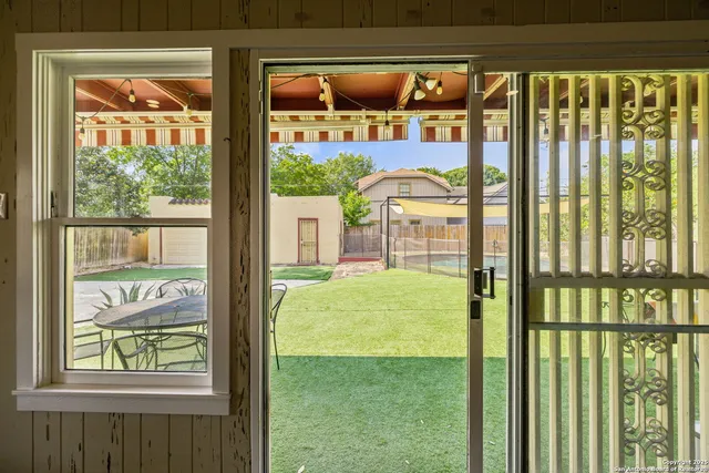 a view of an entrance door of the house