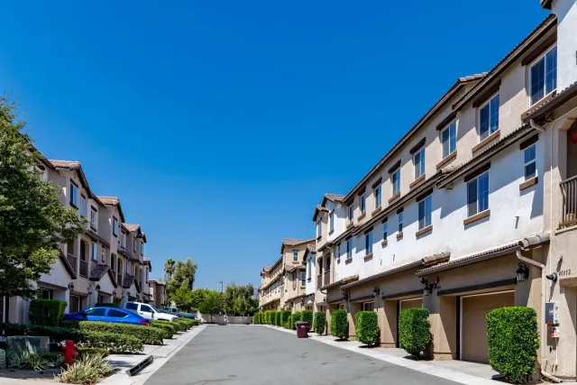 a front view of a building