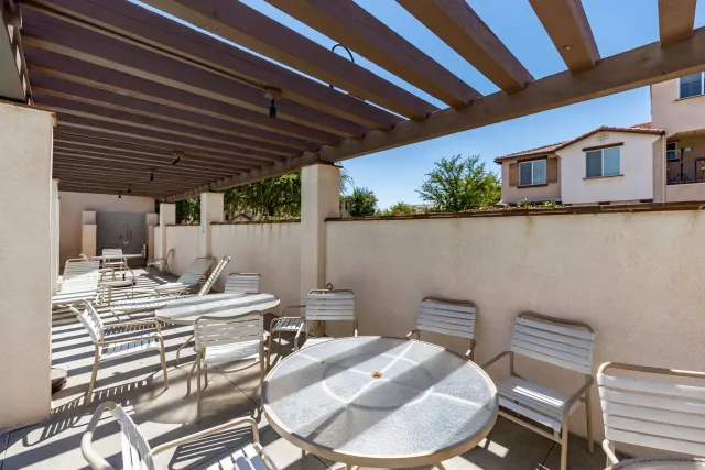 a view of a outdoor space with seating area