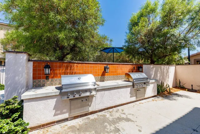 a close view of backyard space