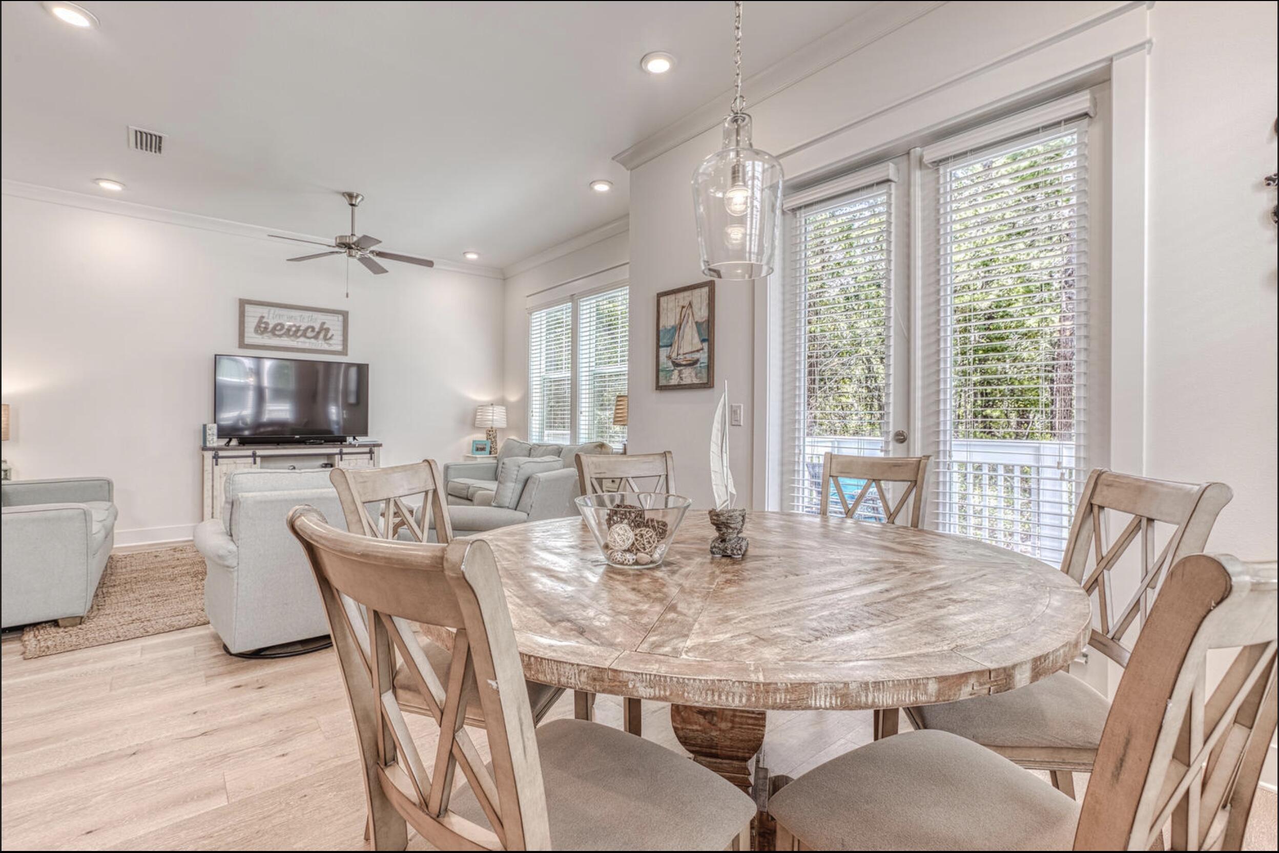 209 Milestone Dr Inlet Beach, Unit B Inlet Beach, FL 32461 - Photo 7 of 39 a view of a dining room with furniture window and outside view