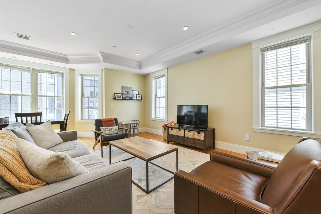 264 Athens Street, Unit 5 Boston, MA 02127 - Photo 5 of 18 a living room with furniture and a flat screen tv