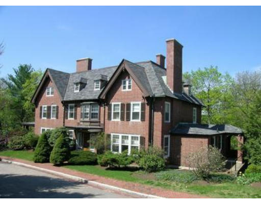 46 Welch Road Brookline, MA 02445 - Photo 2 of 15 a front view of a house with a garden