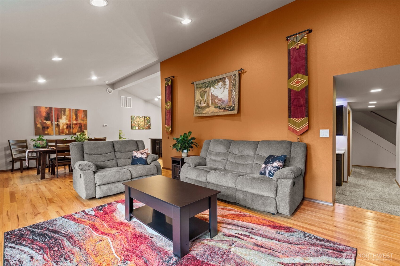 13314 Yeager Road Monroe, WA 98272 - Photo 3 of 40 a living room with furniture a rug and a flat screen tv