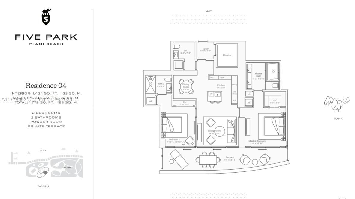500 Alton Road, Unit 4404 Miami Beach, FL 33139 - Photo 2 of 2 a picture of a bench in front of a