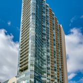 a front view of a building