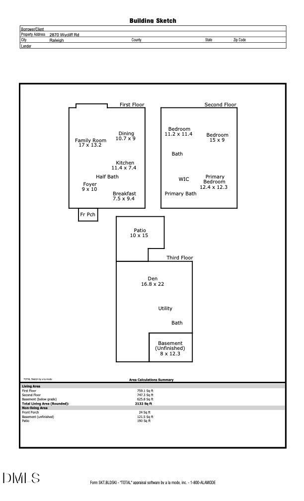 2870 Wycliff Road Raleigh, NC 27607 - Photo 41 of 41 2870 Wycliff Rd Floor Plan