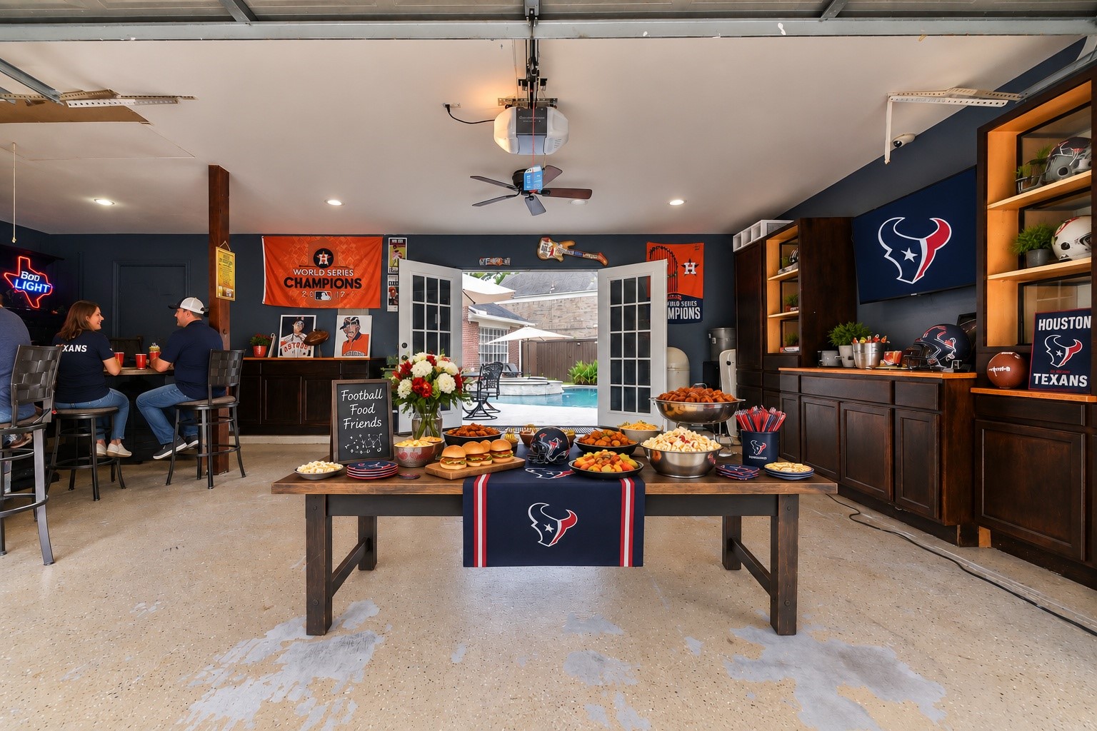 3106 Dulaney Road Houston, TX 77084 - Photo 29 of 33 Move the cars out of the garage and use the space for an extra entertaining area. (virtually staged)