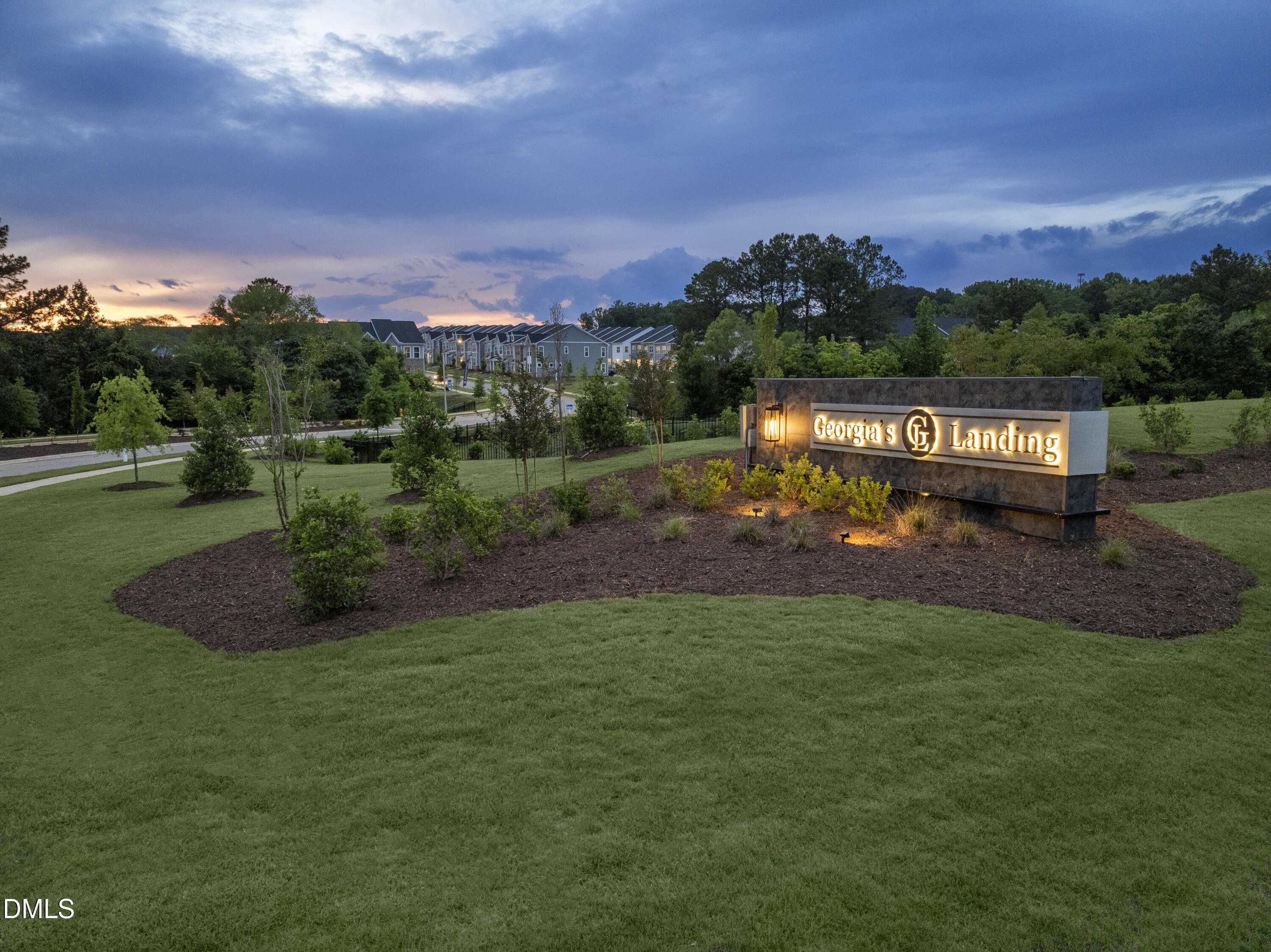 235 Augusta Pond Way, Unit 161 Raleigh, NC 27603 - Photo 42 of 43 Entrance Dusk - RAL - Georgias Landing