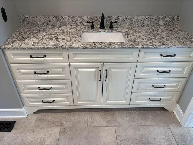 a view of white cabinet