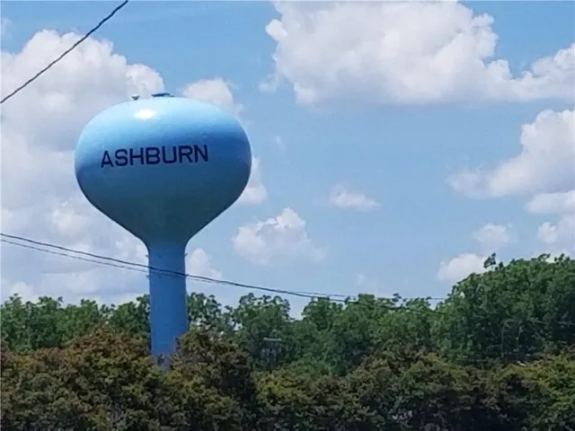 a view of a sign in front of a building