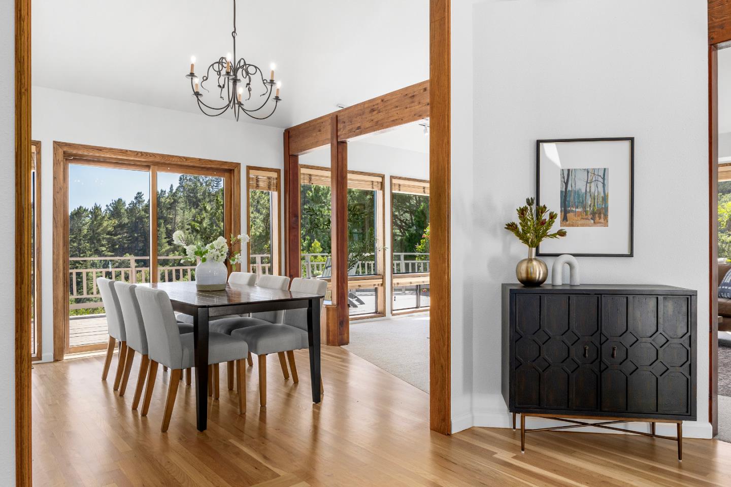 220 Hidden Valley Ridge Soquel, CA 95073 - Photo 17 of 66 a view of a dining room with furniture window and wooden floor