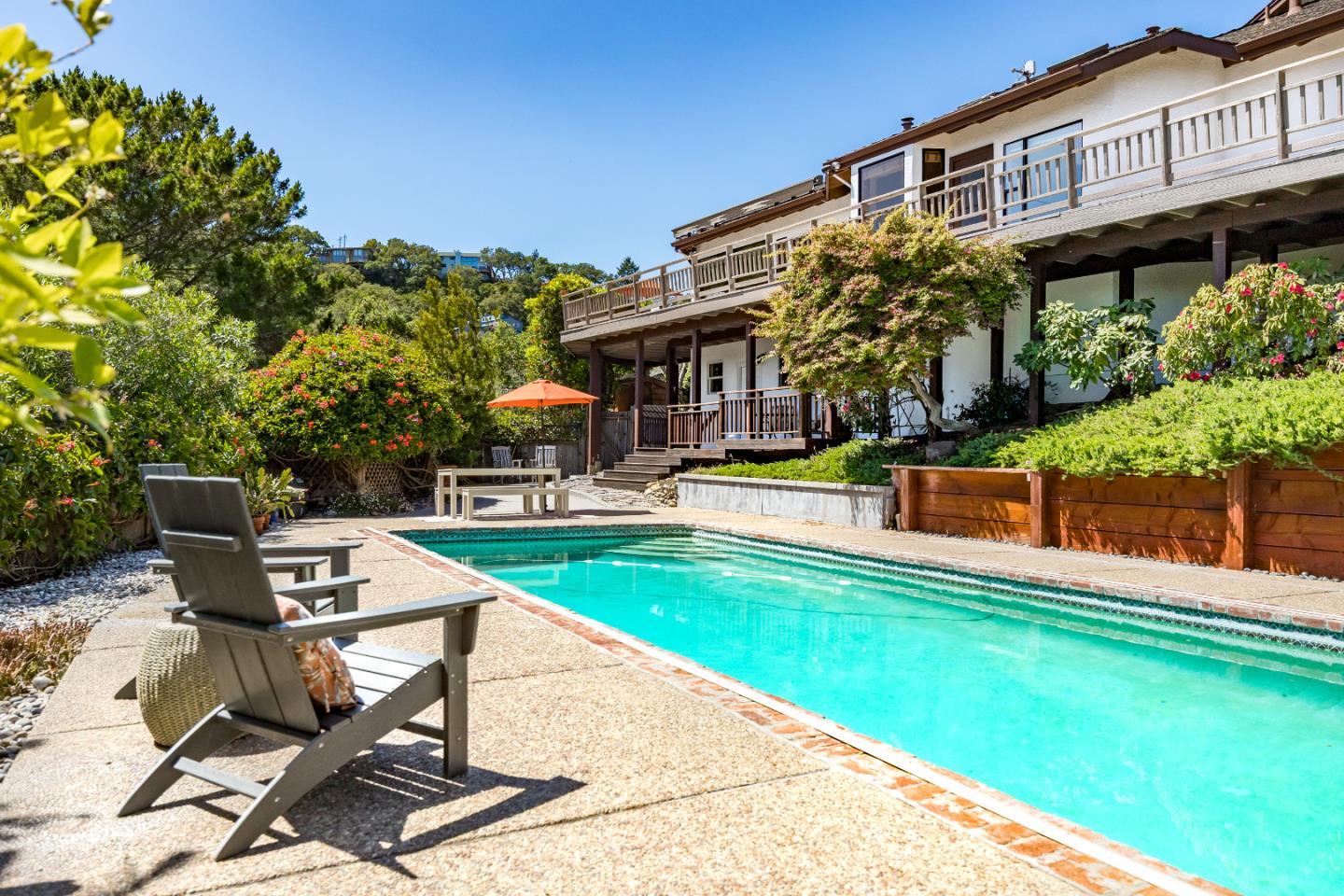 220 Hidden Valley Ridge Soquel, CA 95073 - Photo 44 of 66 a view of a house with pool and chairs