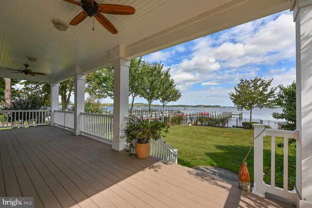 a view of a porch with garden