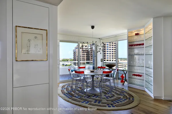 a view of a city with tall buildings