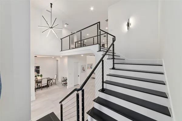 a view of entryway with wooden floor