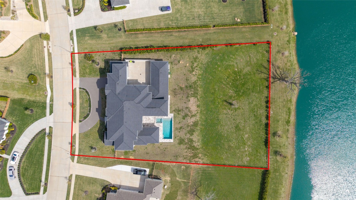 29627 Cir S Rnch Trail Fulshear, TX 77406 - Photo 47 of 50 Overhead perspective revealing the full estate layout, pool placement, and depth of the one-acre lot.